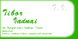 tibor vadnai business card